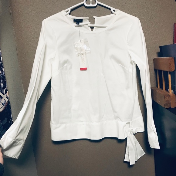 Talbots Petite Everyday Poplin Blouse - Picture 6 of 7